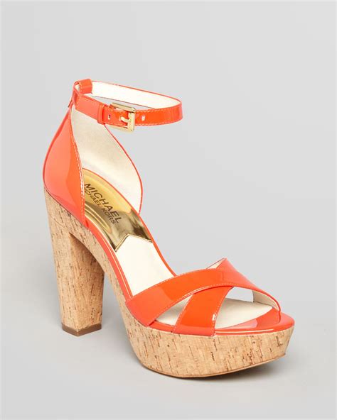 michael kors orange sandals|mk split toe sandals.